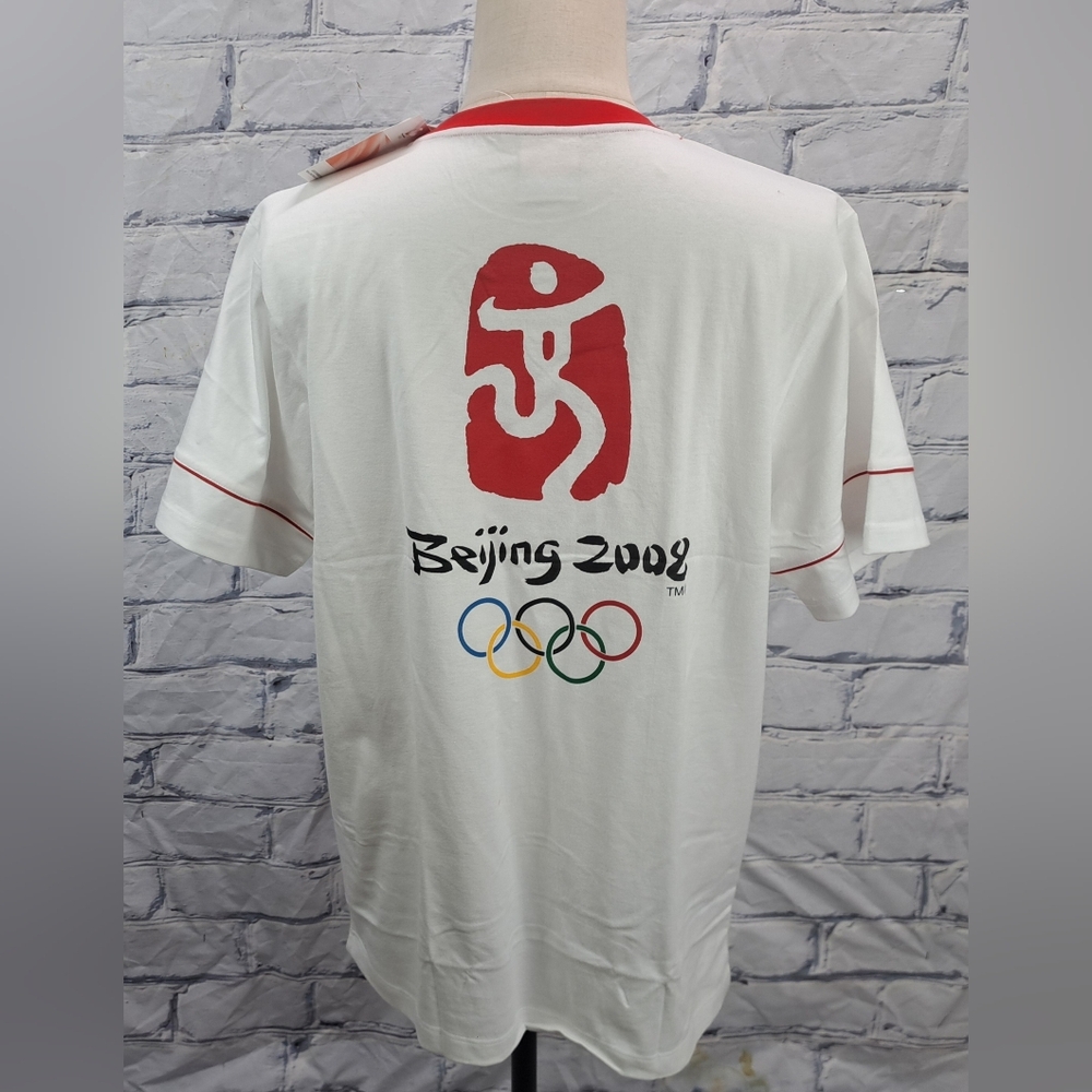 NWT Beijing Olympic Games T-Shirt Tee Official Product White Red Anime XL - Picture 8 of 16